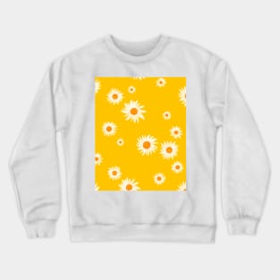 Camomile yellow pattern for good mood Crewneck Sweatshirt